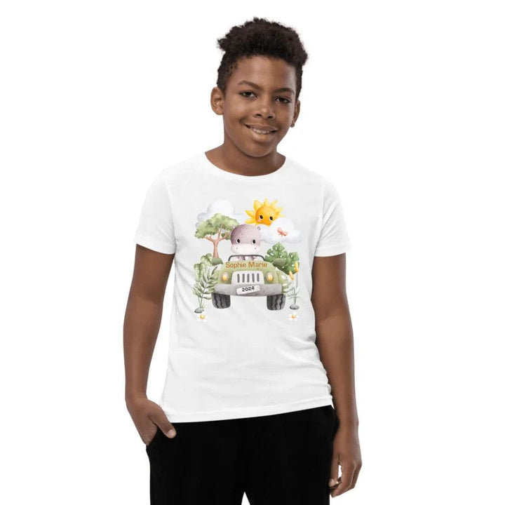 Custom Watercolor Safari Animal Adventure T-Shirt - ART-TSH135 - ARTFULANE