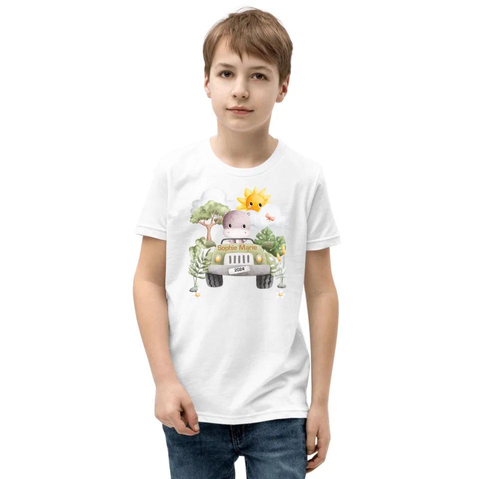 Custom Watercolor Safari Animal Adventure T-Shirt - ART-TSH135 - ARTFULANE