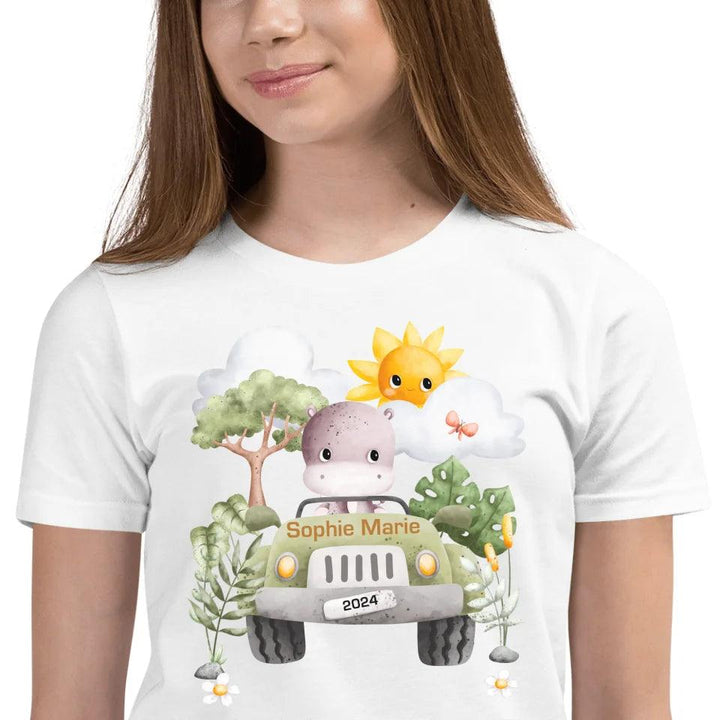 Custom Watercolor Safari Animal Adventure T-Shirt - ART-TSH135 - ARTFULANE