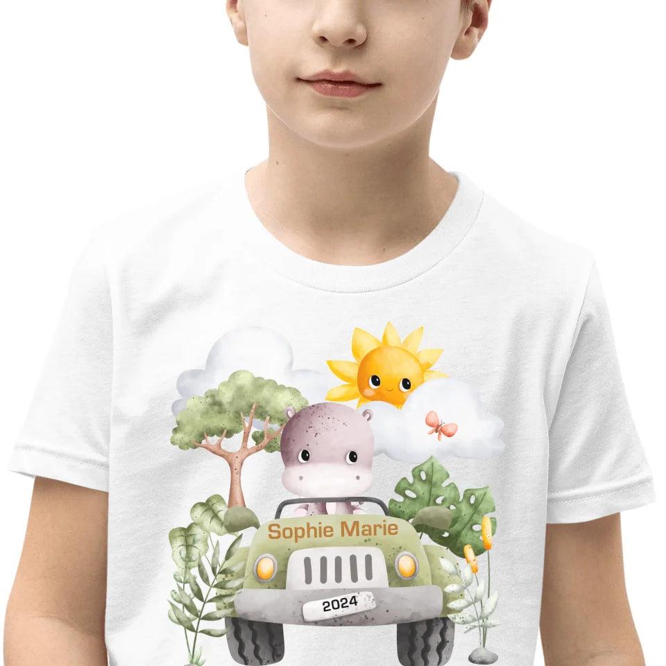 Custom Watercolor Safari Animal Adventure T-Shirt - ART-TSH135 - ARTFULANE