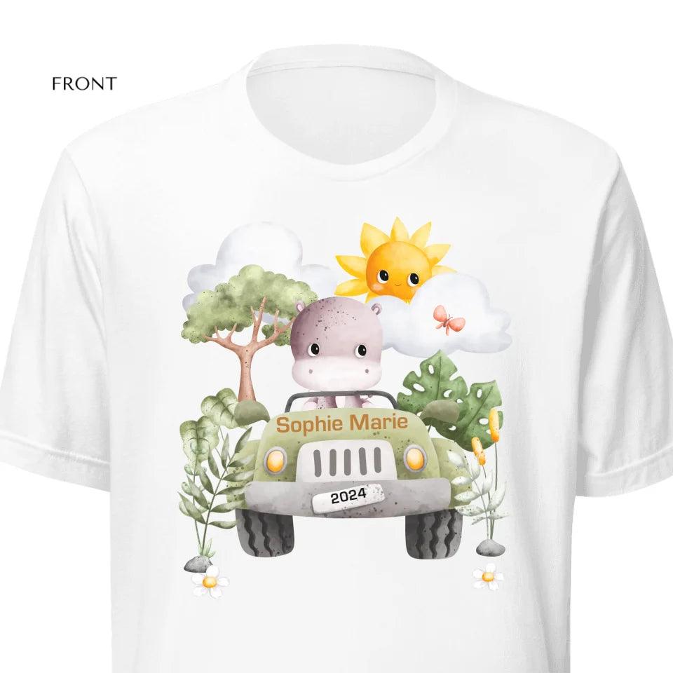 Custom Watercolor Safari Animal Adventure T-Shirt - ART-TSH135 - ARTFULANE