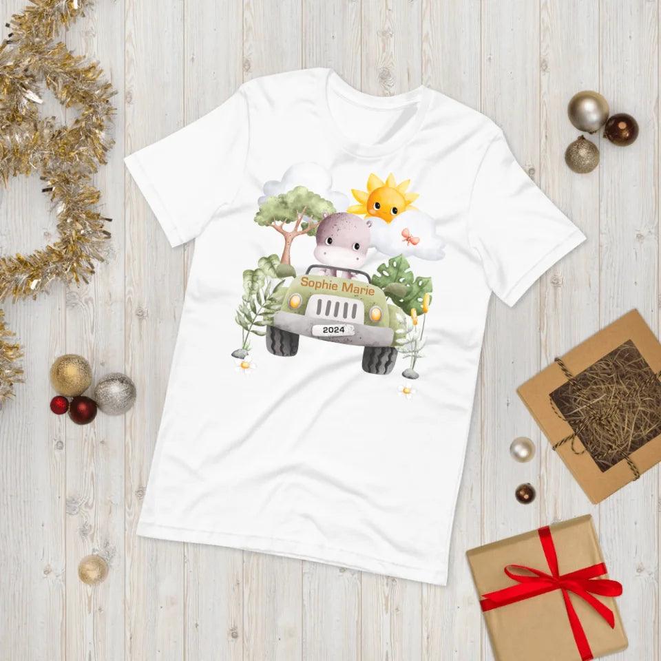 Custom Watercolor Safari Animal Adventure T-Shirt - ART-TSH135 - ARTFULANE