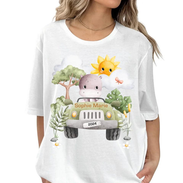 Custom Watercolor Safari Animal Adventure T-Shirt - ART-TSH135 - ARTFULANE