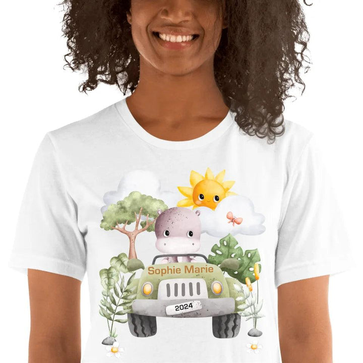 Custom Watercolor Safari Animal Adventure T-Shirt - ART-TSH135 - ARTFULANE