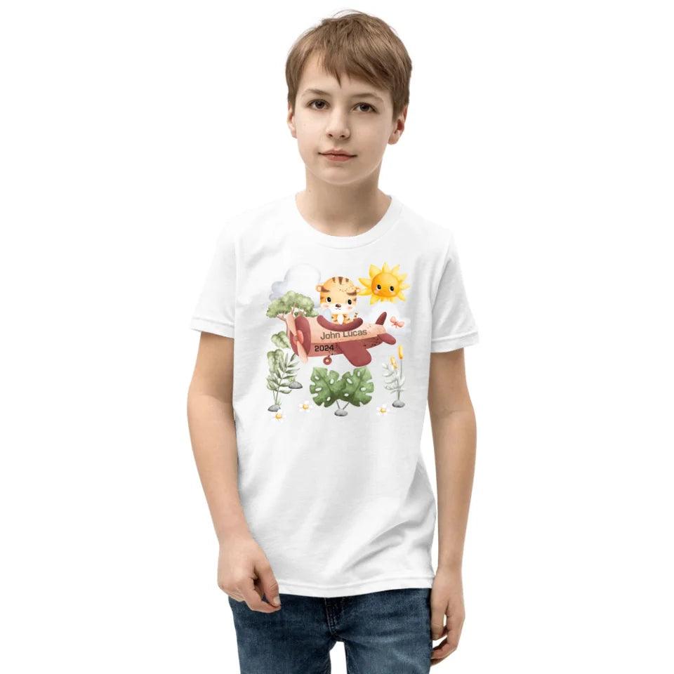 Custom Watercolor Safari Animal Pilot T-Shirt - ART-TSH136 - ARTFULANE