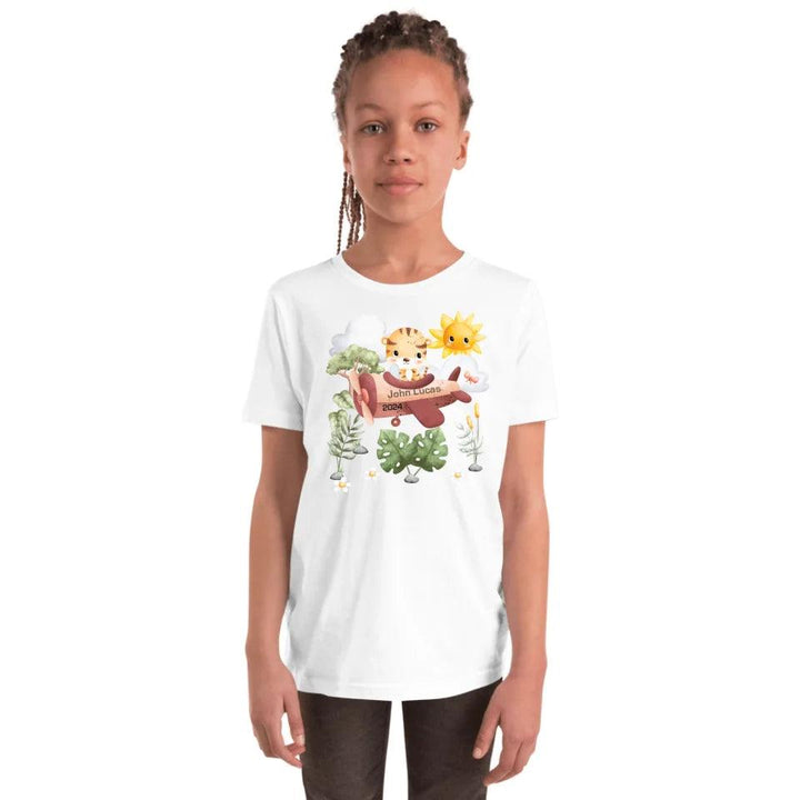 Custom Watercolor Safari Animal Pilot T-Shirt - ART-TSH136 - ARTFULANE