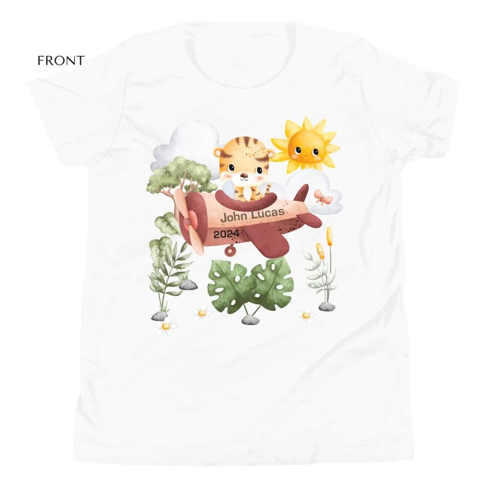 Custom Watercolor Safari Animal Pilot T-Shirt - ART-TSH136 - ARTFULANE