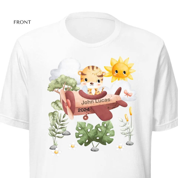 Custom Watercolor Safari Animal Pilot T-Shirt - ART-TSH136 - ARTFULANE