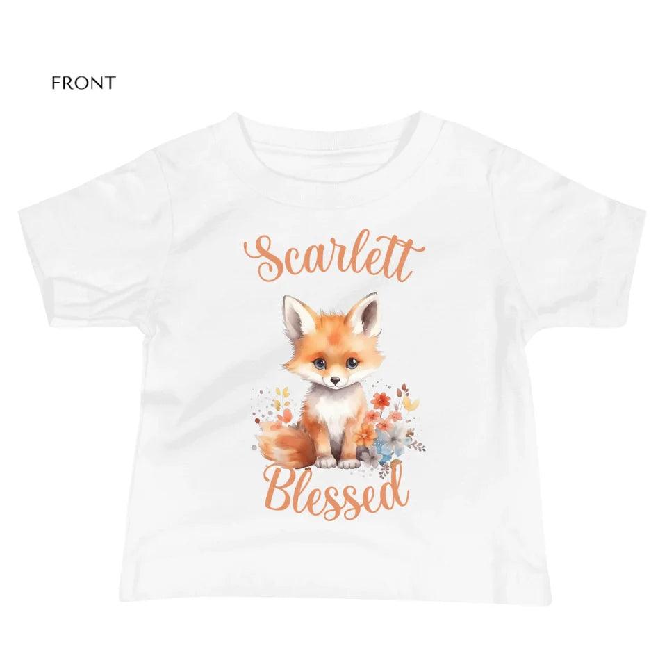 Custom Watercolor Baby Fox T-Shirt - ART-TSH137 - ARTFULANE