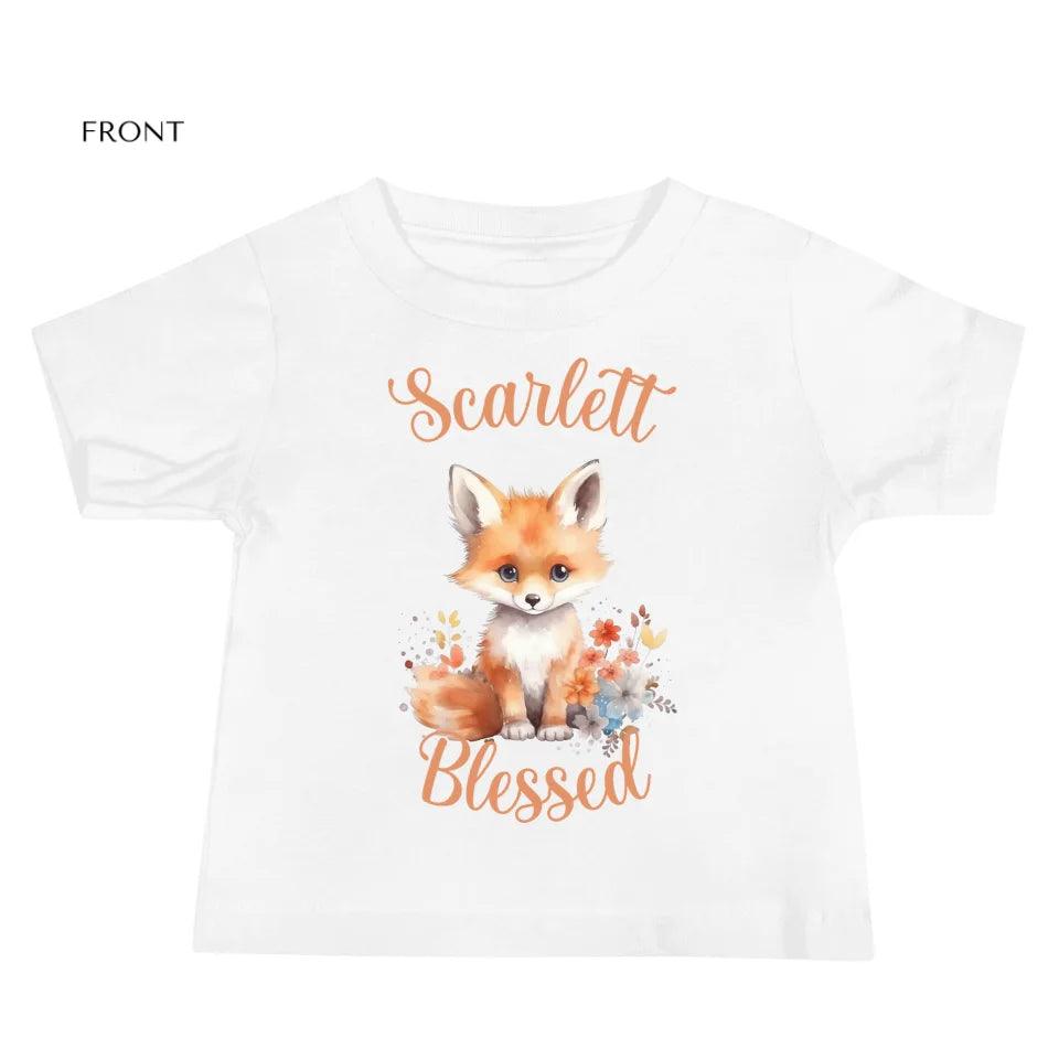 Custom Watercolor Baby Fox T-Shirt - ART-TSH137 - ARTFULANE