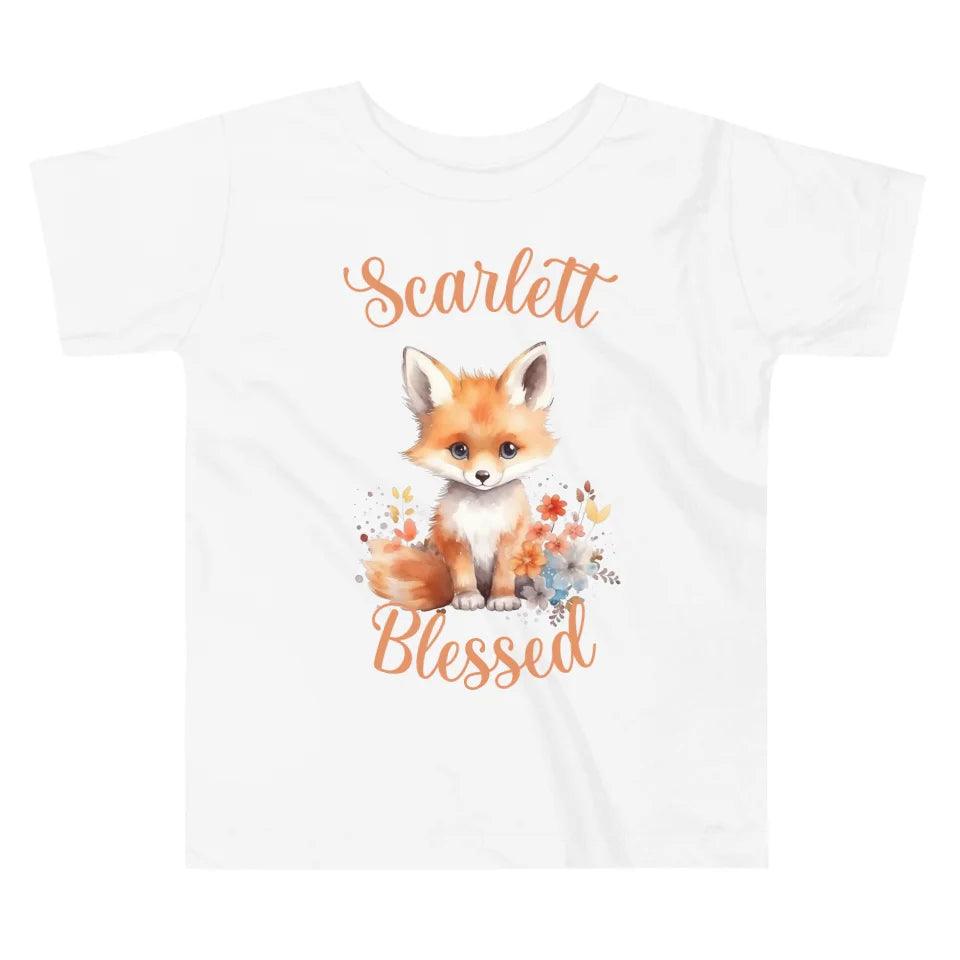 Custom Watercolor Baby Fox T-Shirt - ART-TSH137 - ARTFULANE