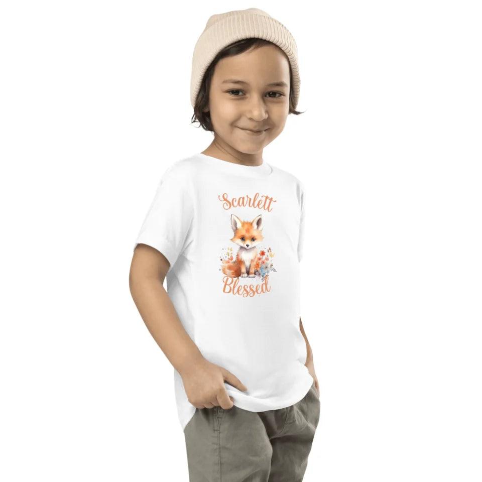 Custom Watercolor Baby Fox T-Shirt - ART-TSH137 - ARTFULANE