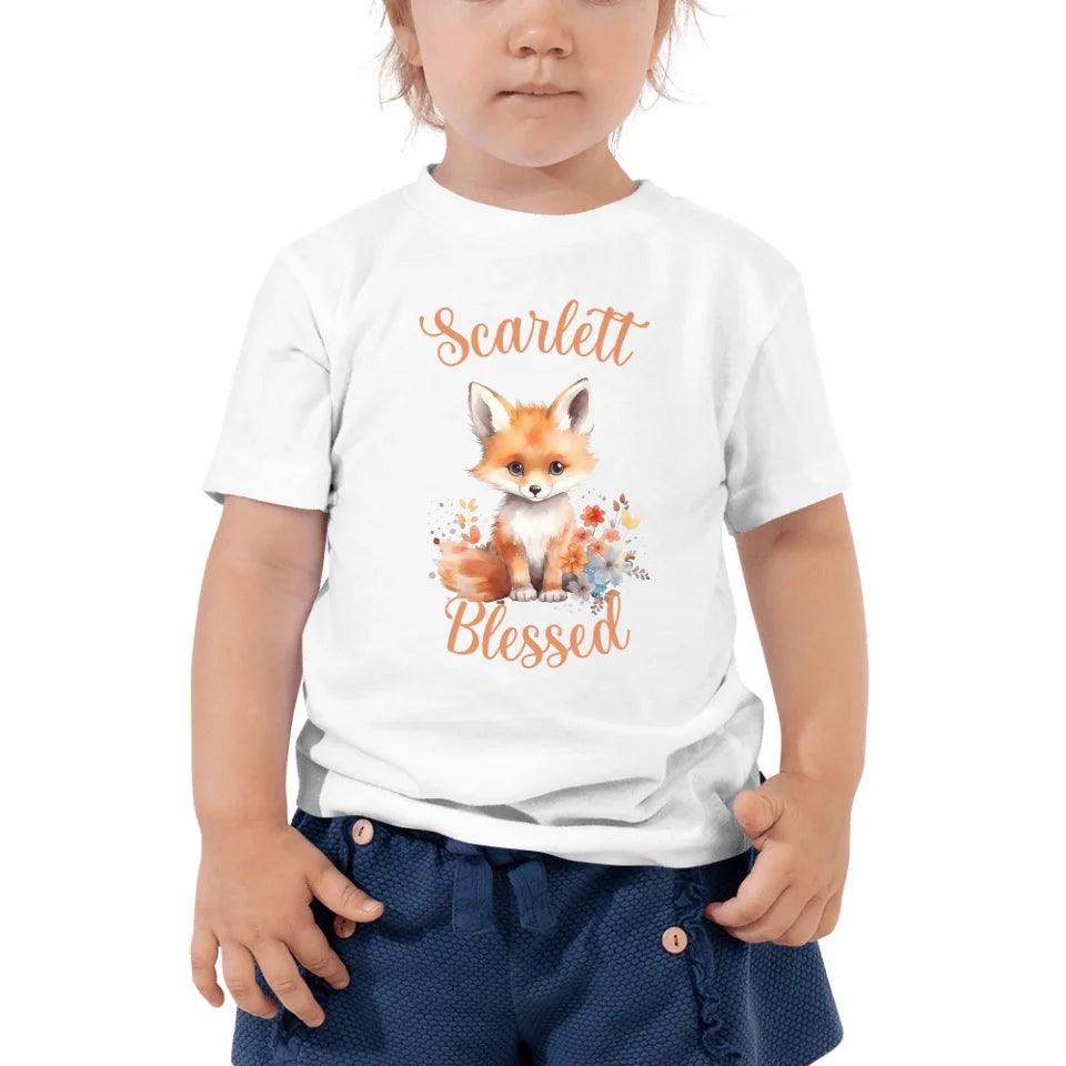 Custom Watercolor Baby Fox T-Shirt - ART-TSH137 - ARTFULANE