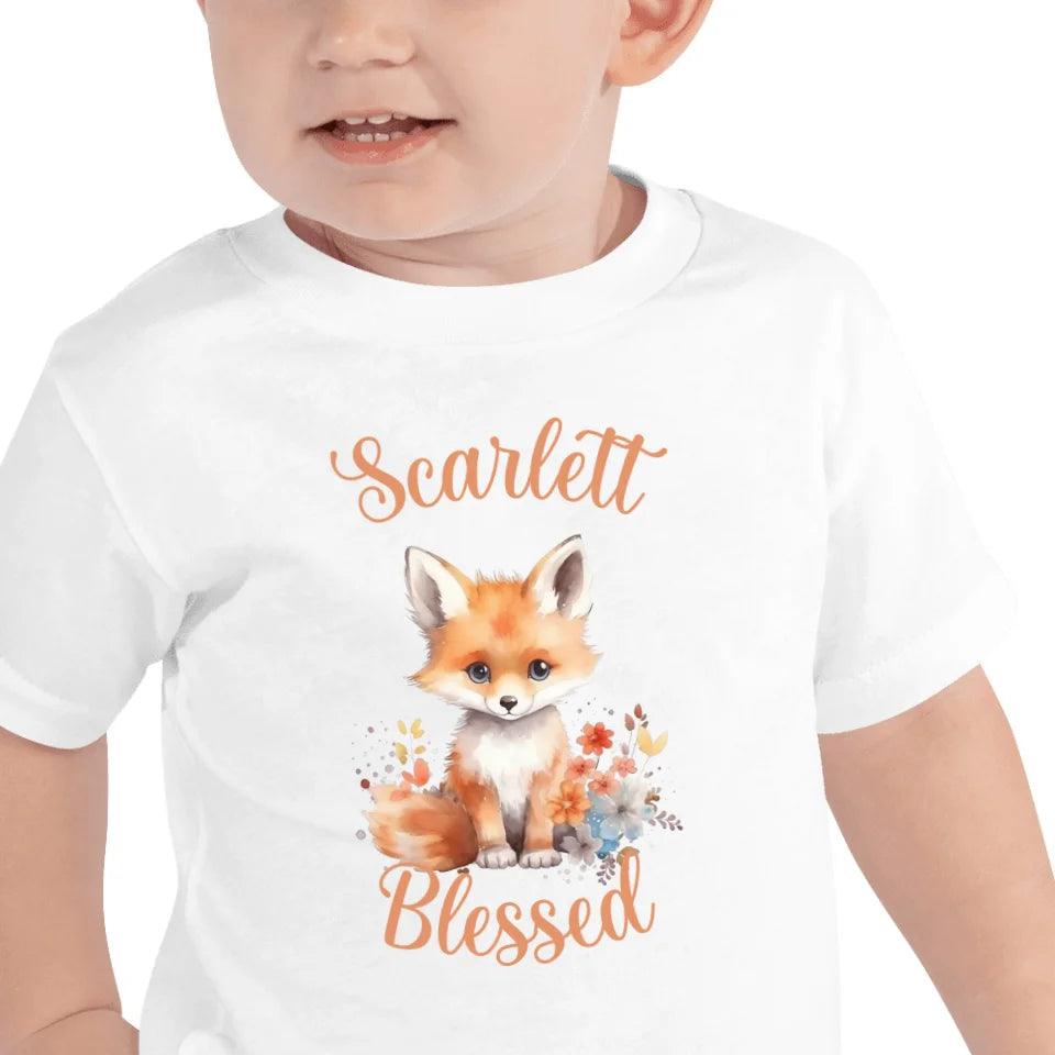 Custom Watercolor Baby Fox T-Shirt - ART-TSH137 - ARTFULANE