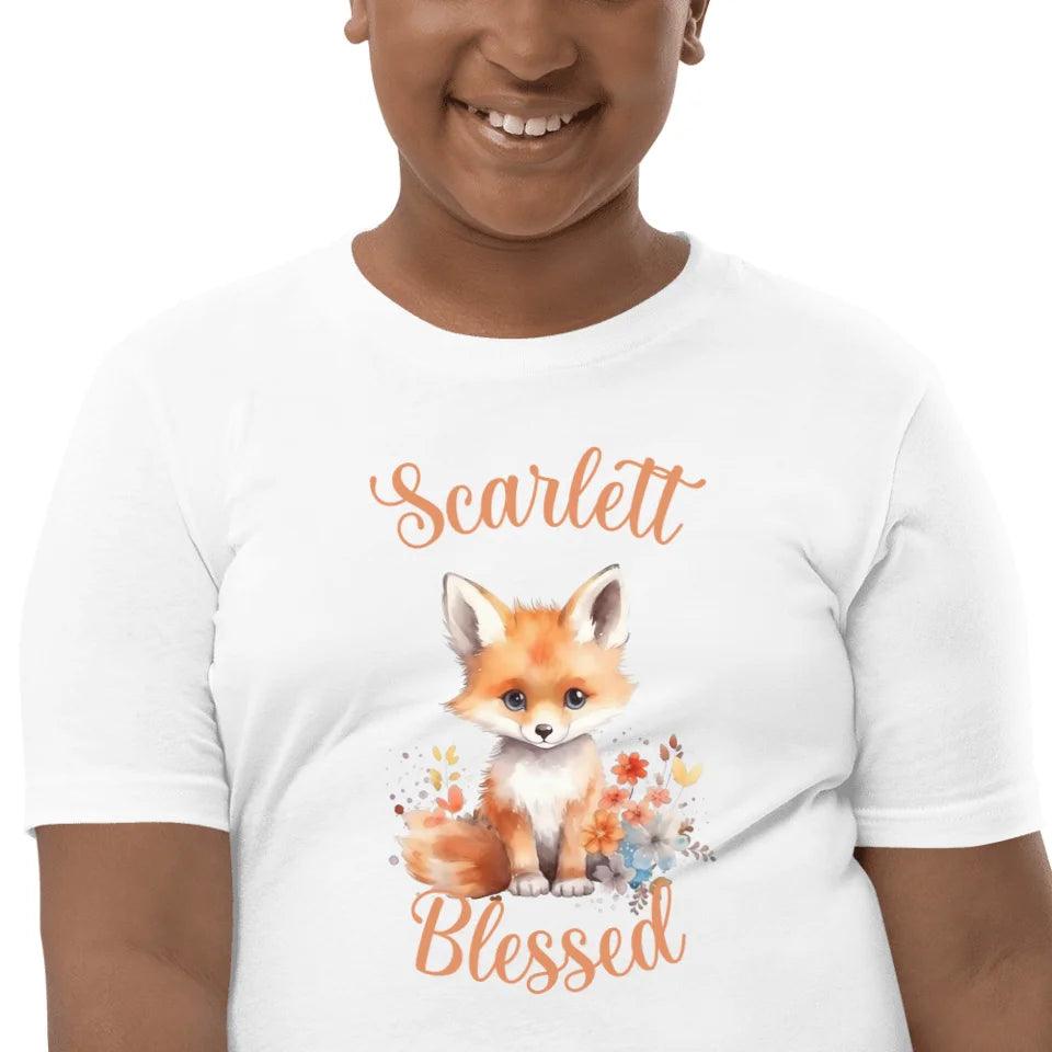 Custom Watercolor Baby Fox T-Shirt - ART-TSH137 - ARTFULANE