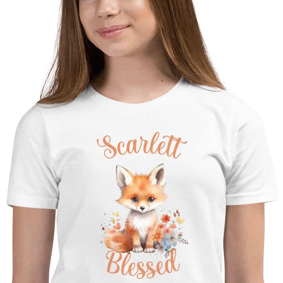 Custom Watercolor Baby Fox T-Shirt - ART-TSH137 - ARTFULANE