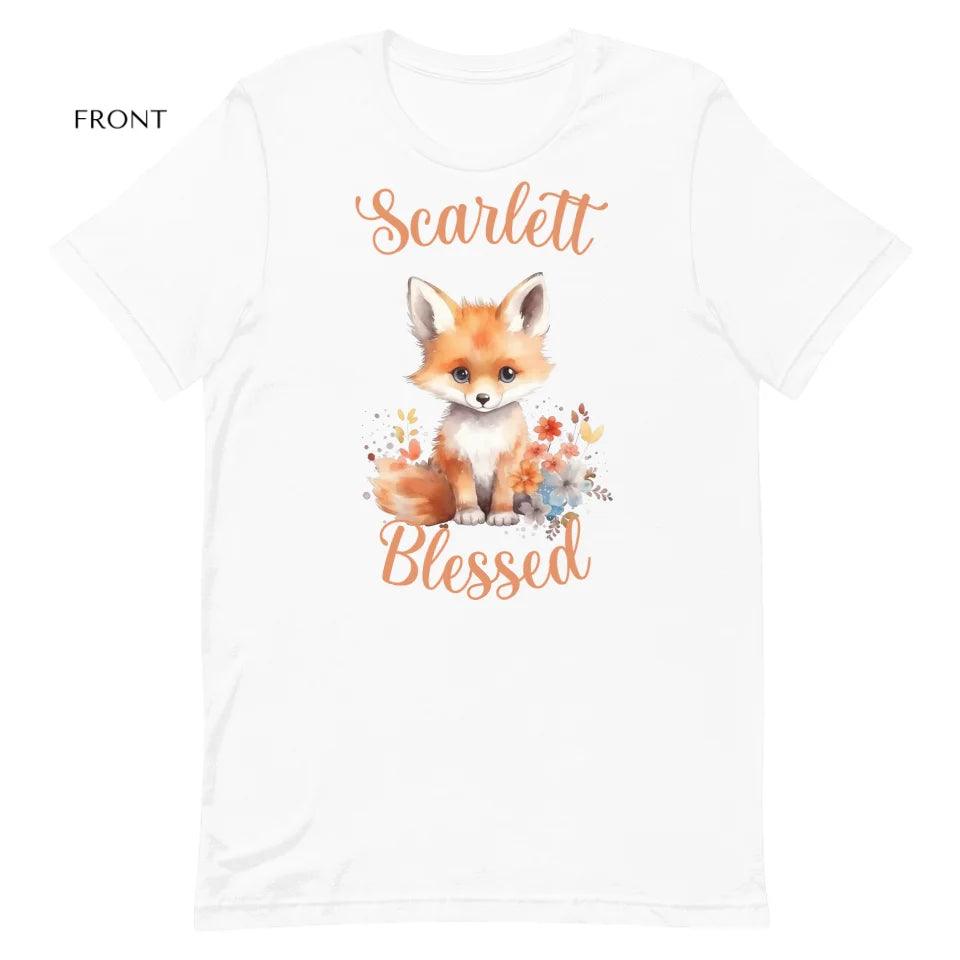 Custom Watercolor Baby Fox T-Shirt - ART-TSH137 - ARTFULANE