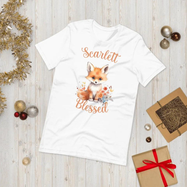 Custom Watercolor Baby Fox T-Shirt - ART-TSH137 - ARTFULANE