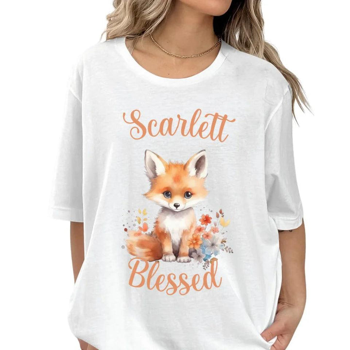 Custom Watercolor Baby Fox T-Shirt - ART-TSH137 - ARTFULANE