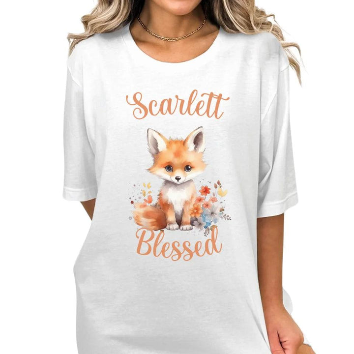 Custom Watercolor Baby Fox T-Shirt - ART-TSH137 - ARTFULANE