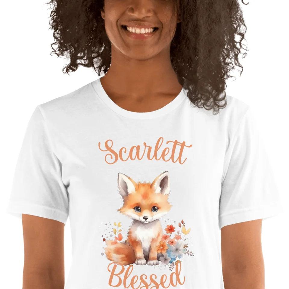 Custom Watercolor Baby Fox T-Shirt - ART-TSH137 - ARTFULANE