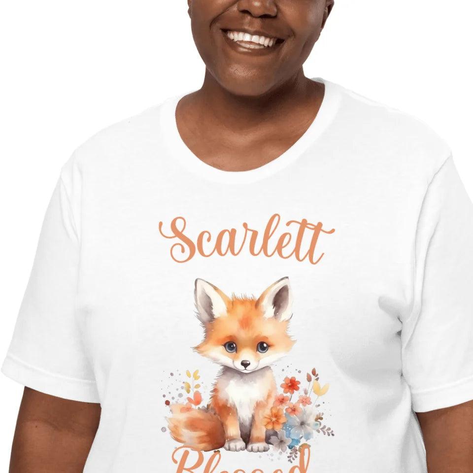 Custom Watercolor Baby Fox T-Shirt - ART-TSH137 - ARTFULANE