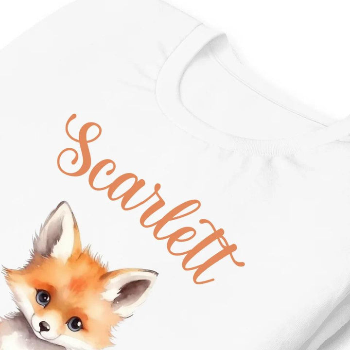 Custom Watercolor Baby Fox T-Shirt - ART-TSH137 - ARTFULANE