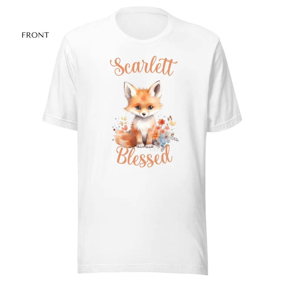 Custom Watercolor Baby Fox T-Shirt - ART-TSH137 - ARTFULANE