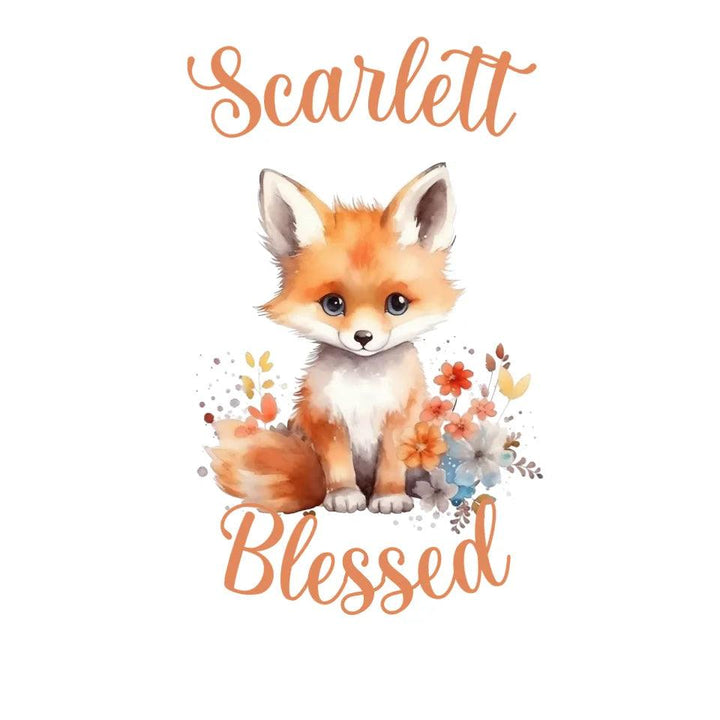 Custom Watercolor Baby Fox T-Shirt - ART-TSH137 - ARTFULANE