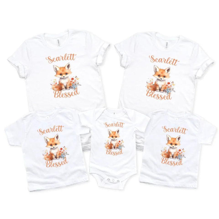 Custom Watercolor Baby Fox T-Shirt - ART-TSH137 - ARTFULANE