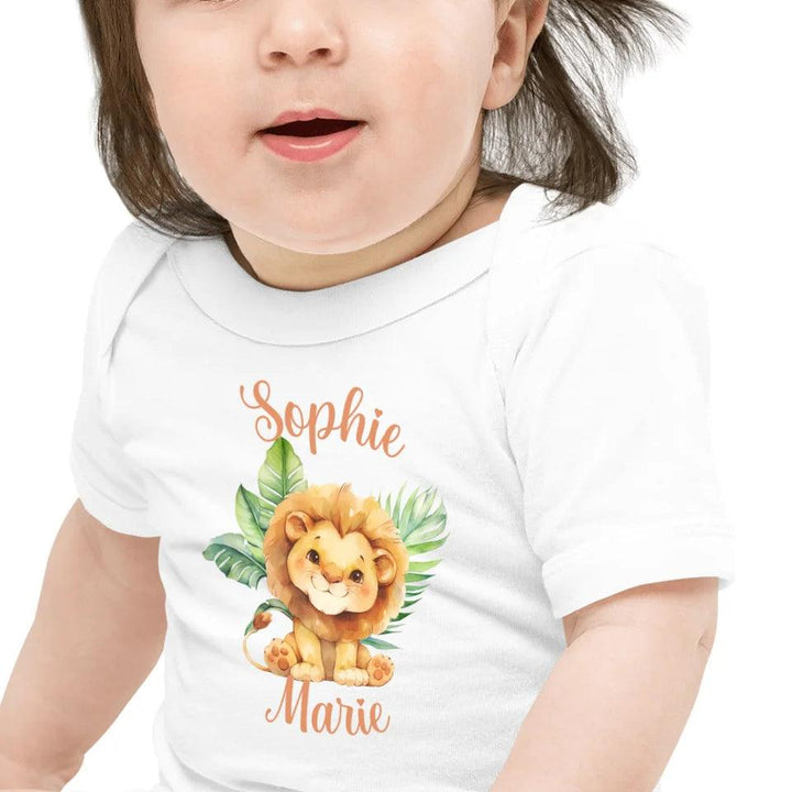 Custom Watercolor Baby Safari Animals T-Shirt - ART-TSH138 - ARTFULANE