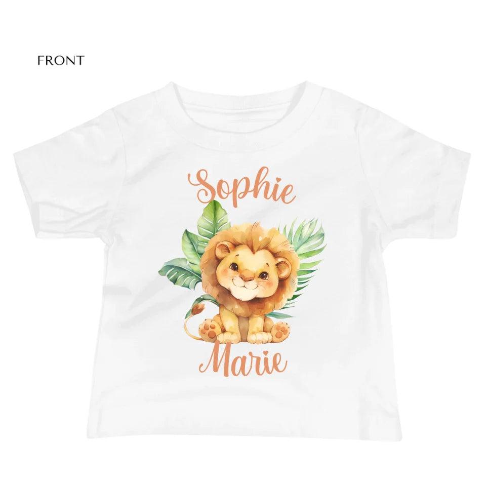 Custom Watercolor Baby Safari Animals T-Shirt - ART-TSH138 - ARTFULANE