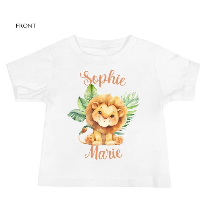 Custom Watercolor Baby Safari Animals T-Shirt - ART-TSH138 - ARTFULANE