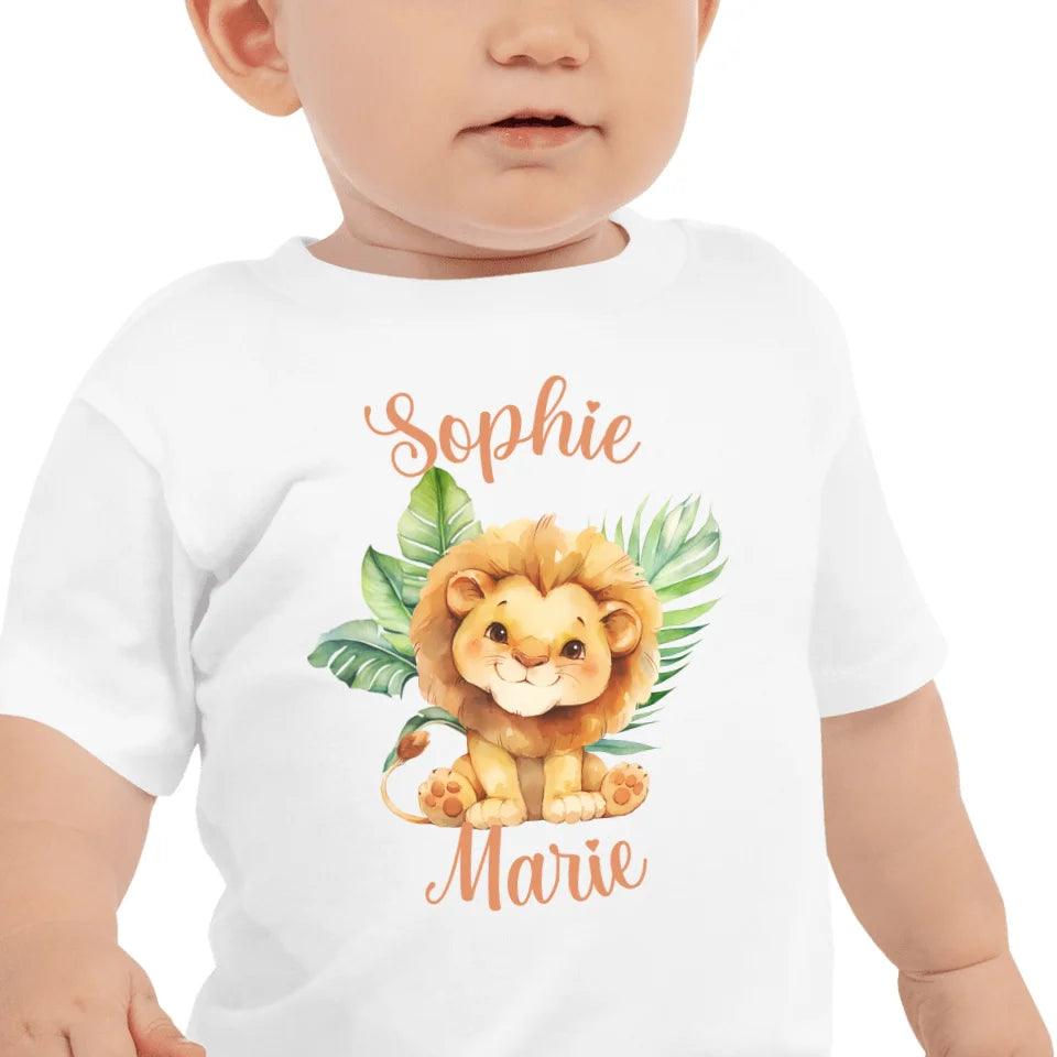 Custom Watercolor Baby Safari Animals T-Shirt - ART-TSH138 - ARTFULANE