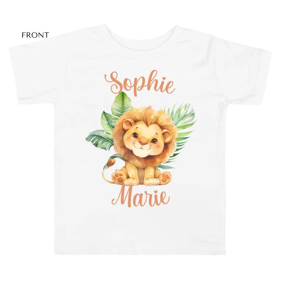 Custom Watercolor Baby Safari Animals T-Shirt - ART-TSH138 - ARTFULANE