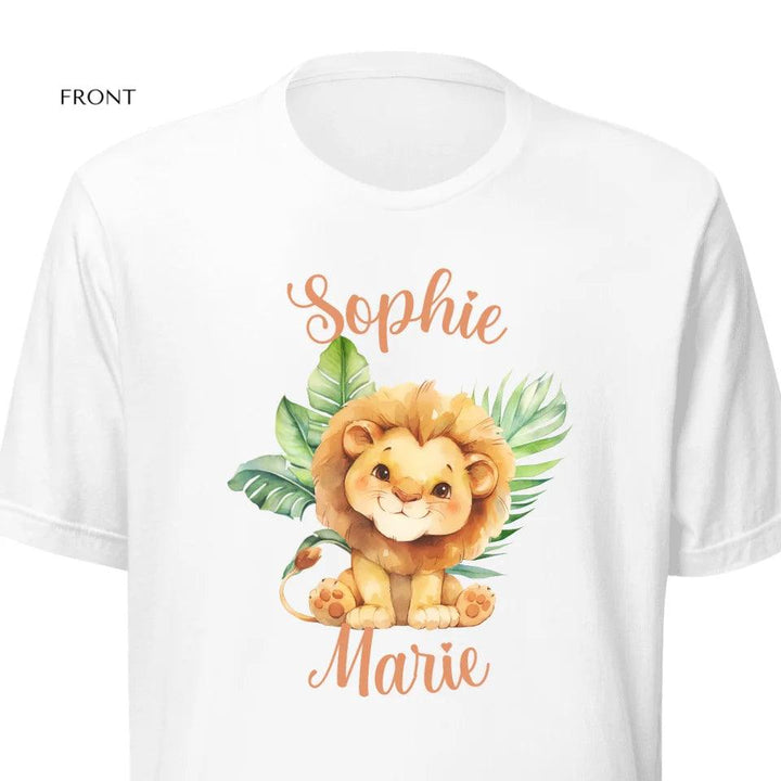 Custom Watercolor Baby Safari Animals T-Shirt - ART-TSH138 - ARTFULANE