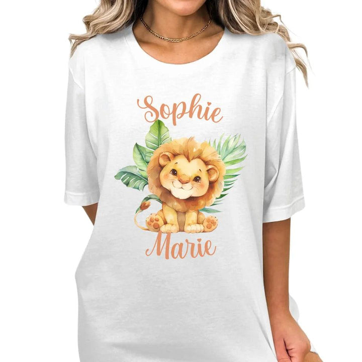 Custom Watercolor Baby Safari Animals T-Shirt - ART-TSH138 - ARTFULANE