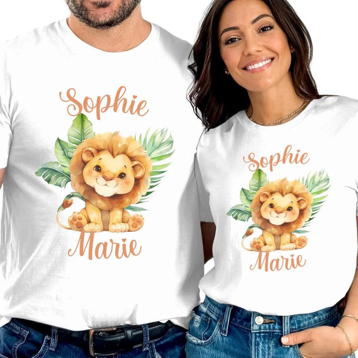 Custom Watercolor Baby Safari Animals T-Shirt - ART-TSH138 - ARTFULANE