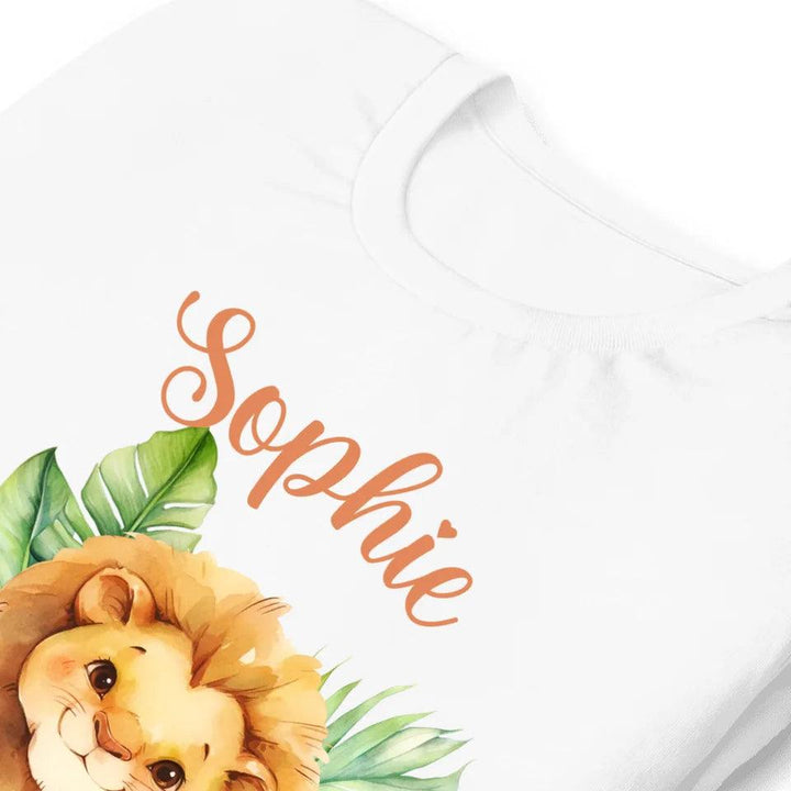 Custom Watercolor Baby Safari Animals T-Shirt - ART-TSH138 - ARTFULANE