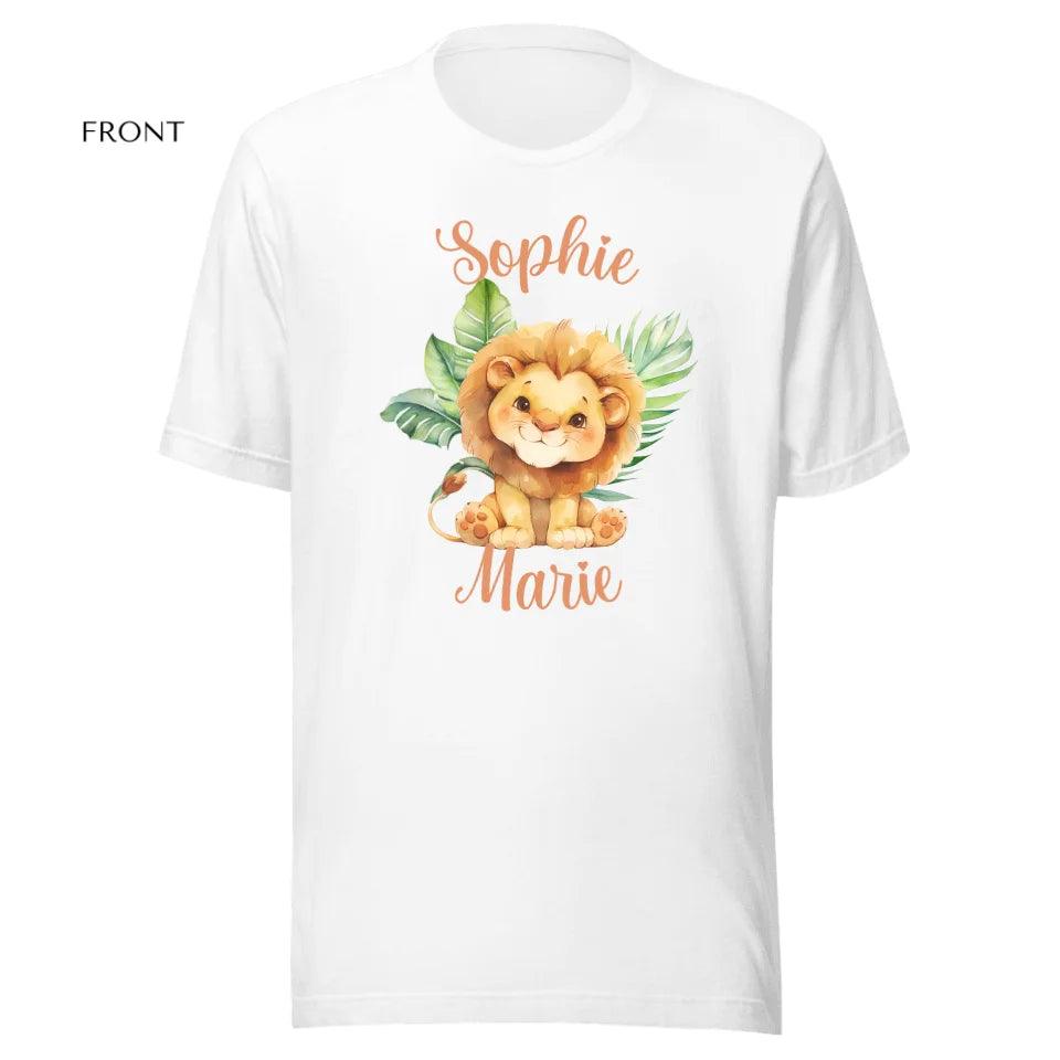 Custom Watercolor Baby Safari Animals T-Shirt - ART-TSH138 - ARTFULANE