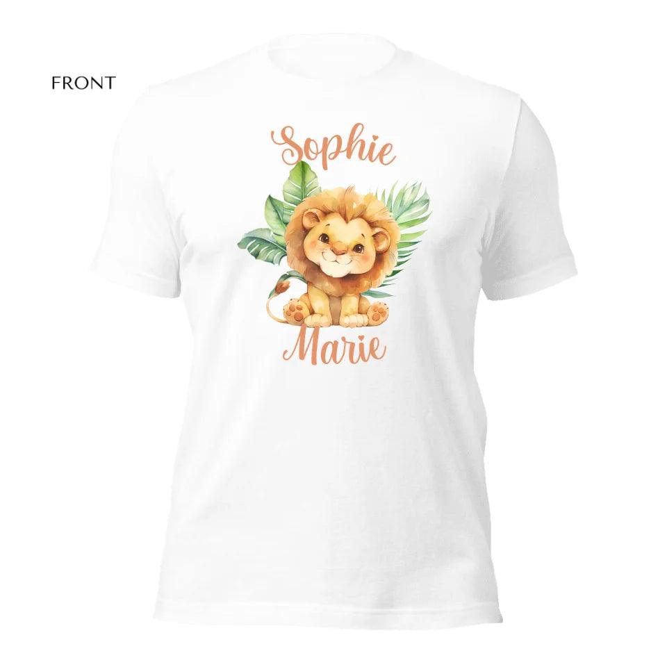 Custom Watercolor Baby Safari Animals T-Shirt - ART-TSH138 - ARTFULANE