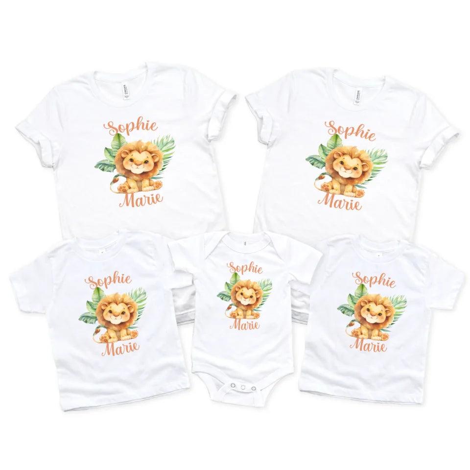 Custom Watercolor Baby Safari Animals T-Shirt - ART-TSH138 - ARTFULANE