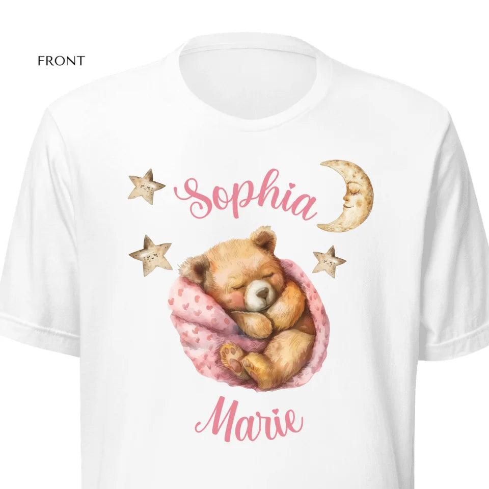 Custom Teddy Bear Sleeping T-Shirt - ART-TSH144 - ARTFULANE