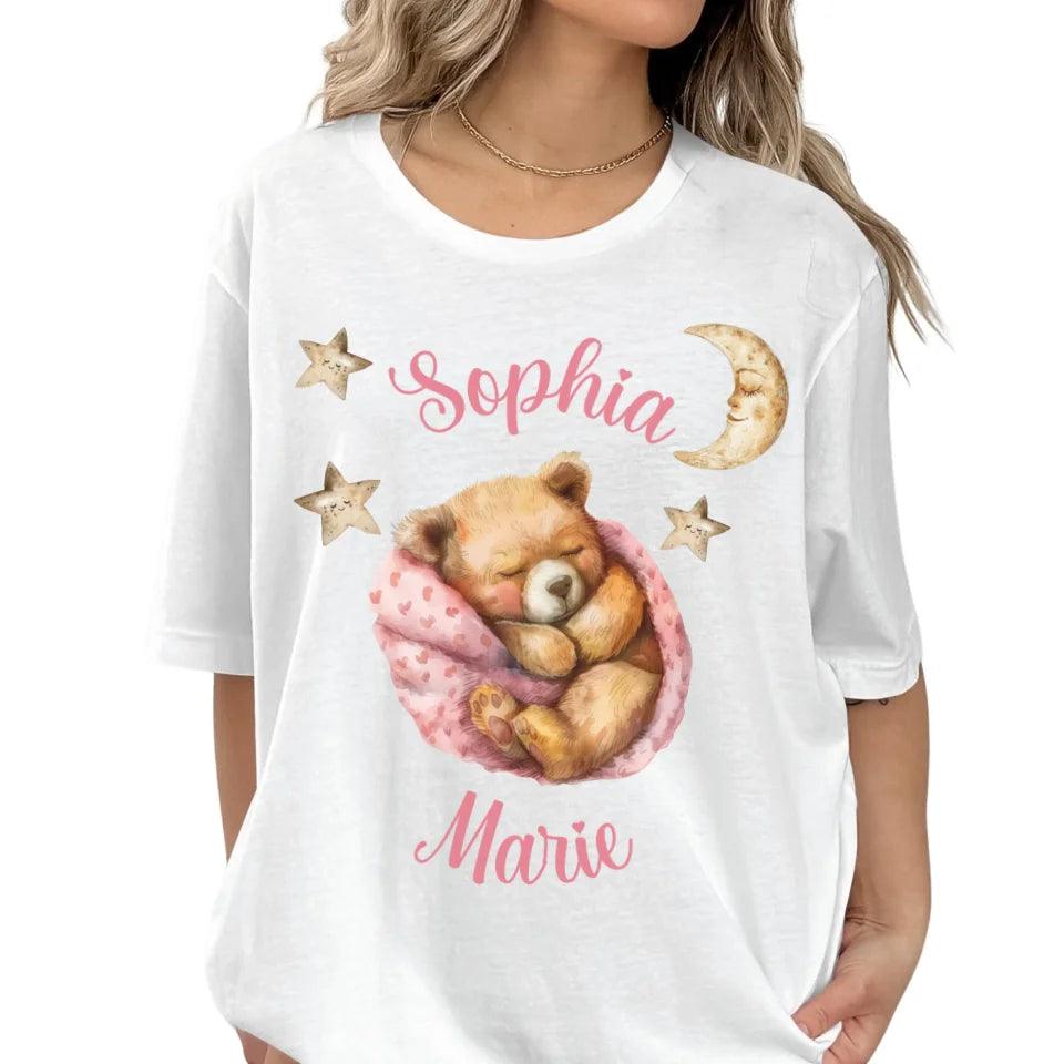 Custom Teddy Bear Sleeping T-Shirt - ART-TSH144 - ARTFULANE