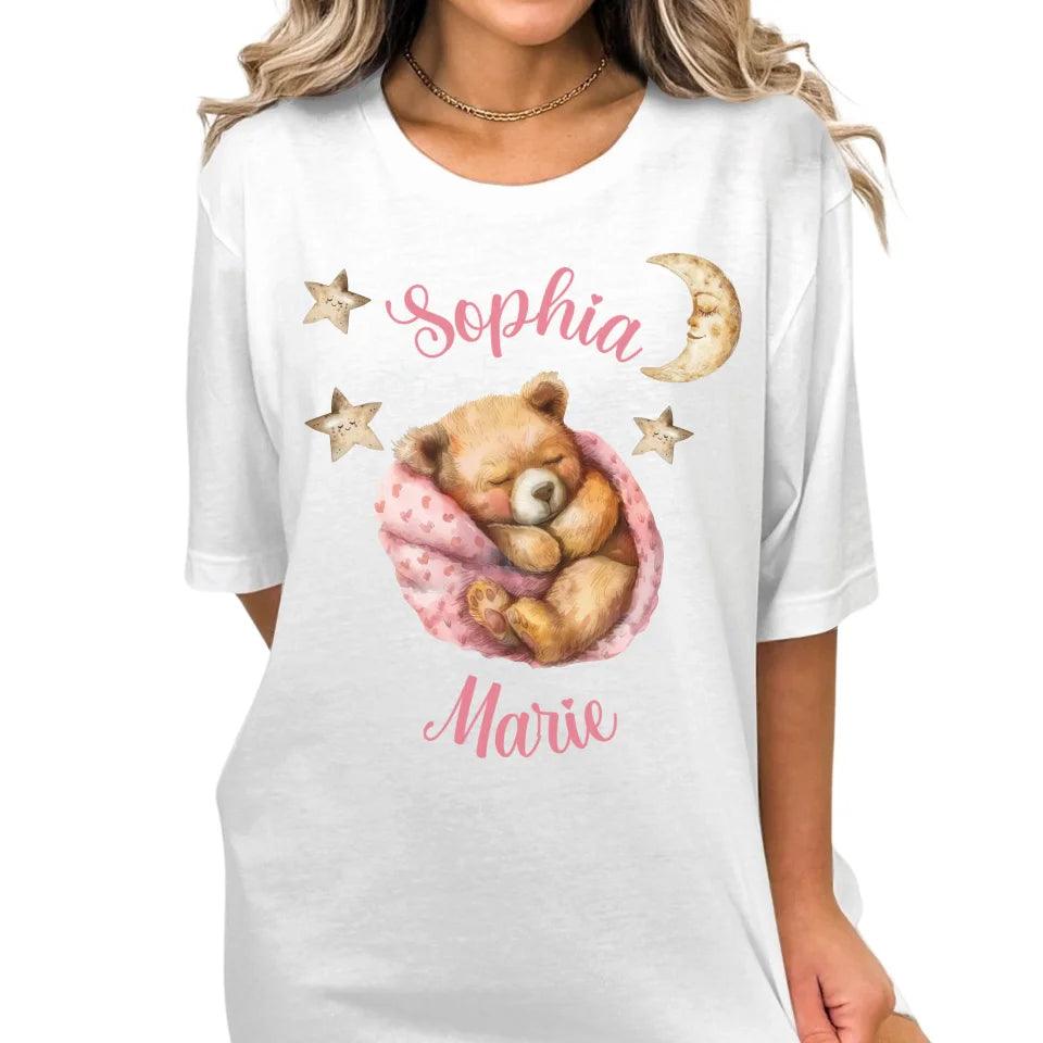 Custom Teddy Bear Sleeping T-Shirt - ART-TSH144 - ARTFULANE