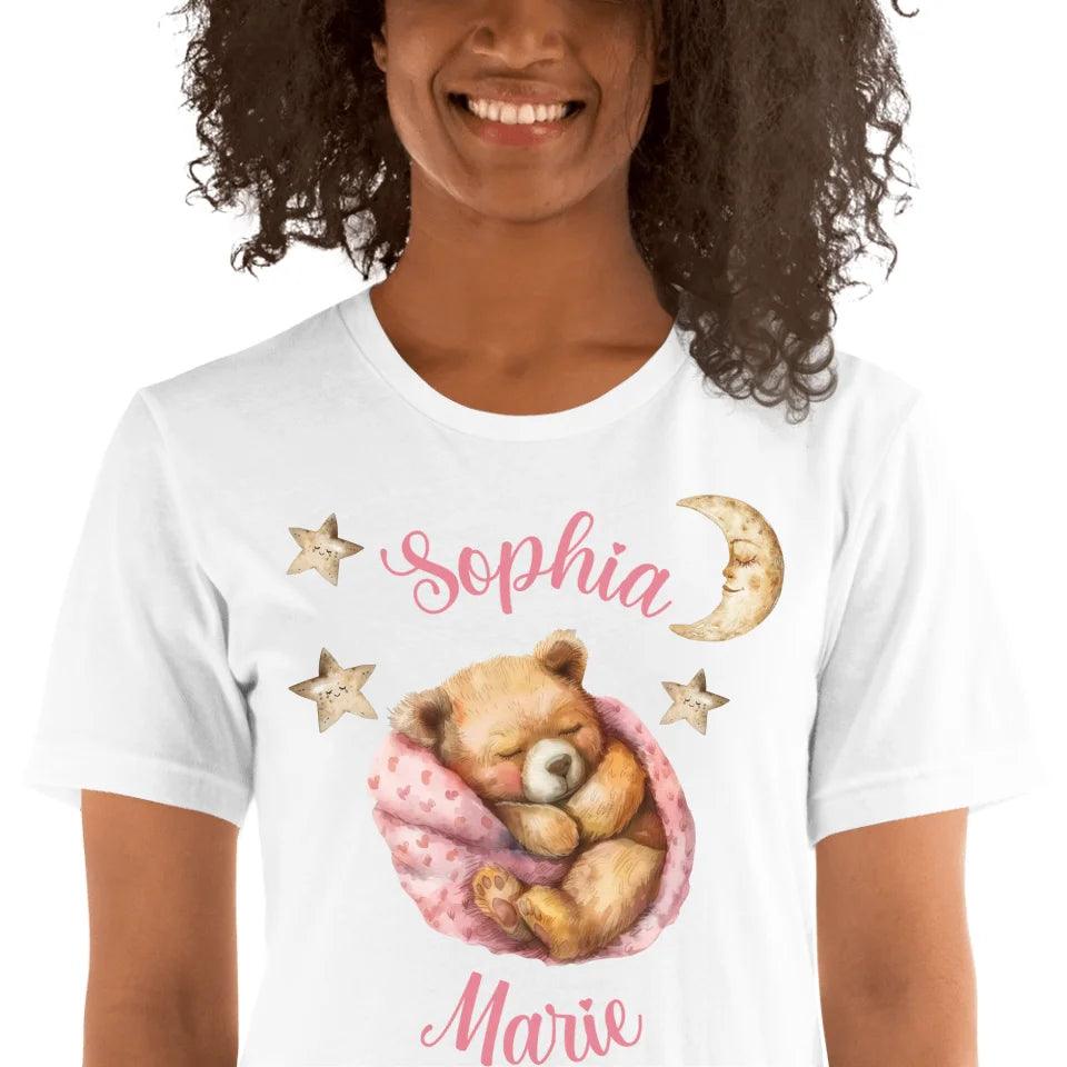 Custom Teddy Bear Sleeping T-Shirt - ART-TSH144 - ARTFULANE