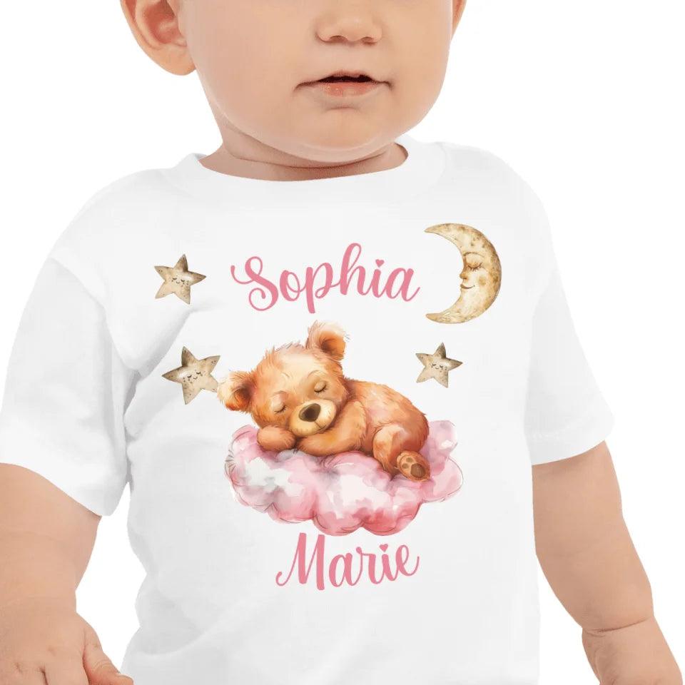 Custom Teddy Bear Sleeping on Cloud T-Shirt - ART-TSH145 - ARTFULANE