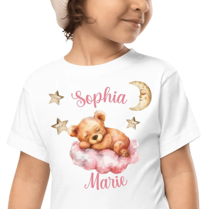 Custom Teddy Bear Sleeping on Cloud T-Shirt - ART-TSH145 - ARTFULANE