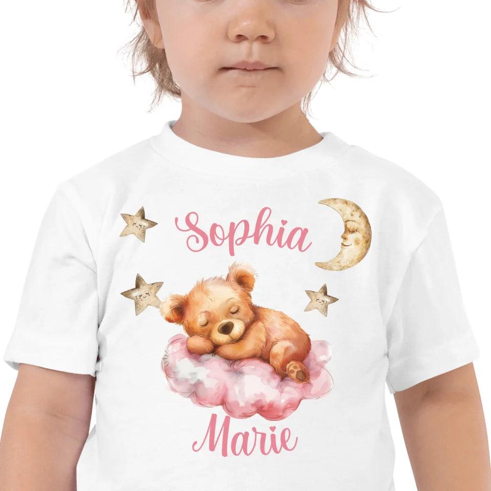 Custom Teddy Bear Sleeping on Cloud T-Shirt - ART-TSH145 - ARTFULANE