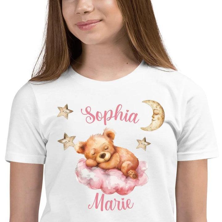 Custom Teddy Bear Sleeping on Cloud T-Shirt - ART-TSH145 - ARTFULANE